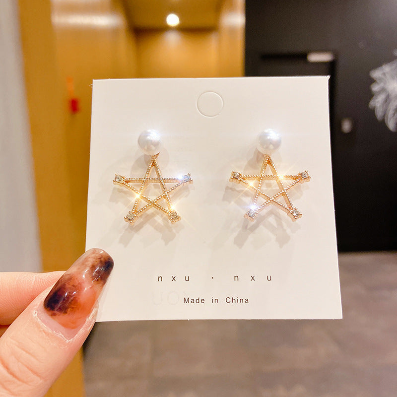 Ins Simple And Small Women's Fashion Sense Temperament Pearl Earrings
