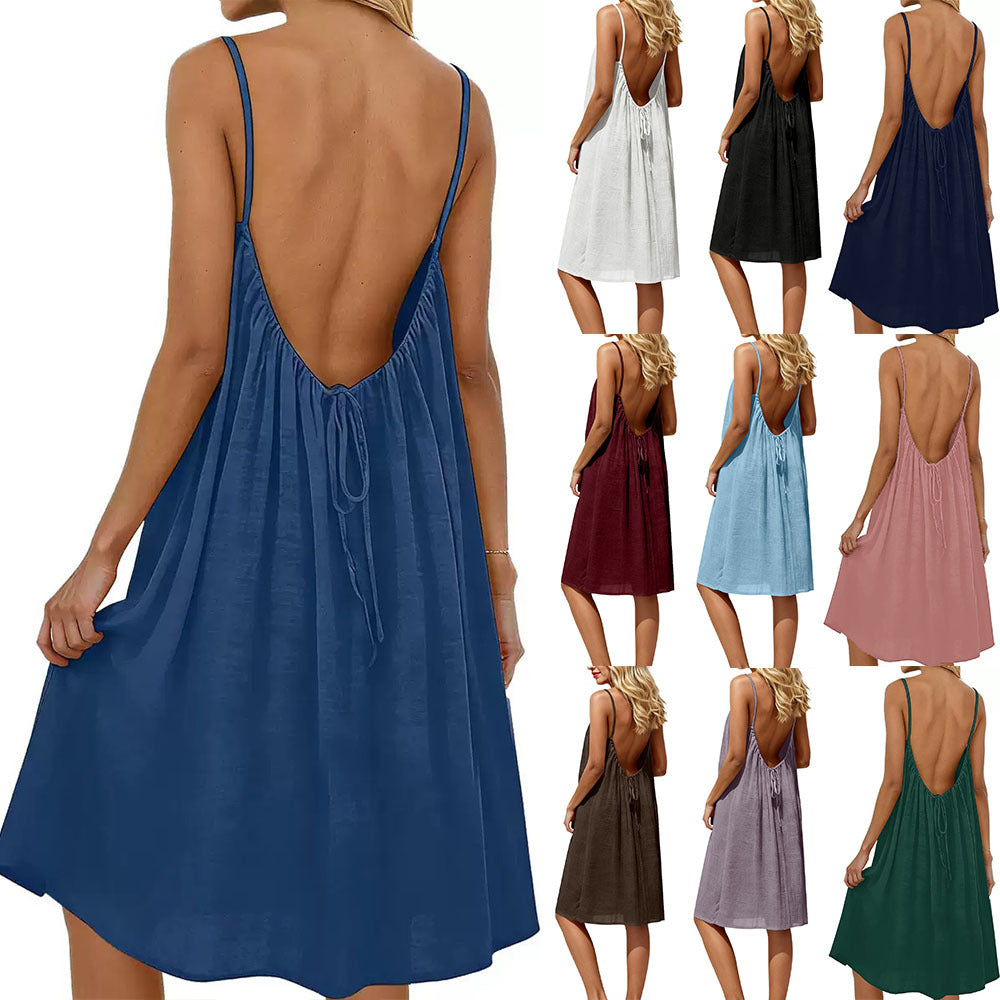 Backless Spaghetti Strap Bodycon
