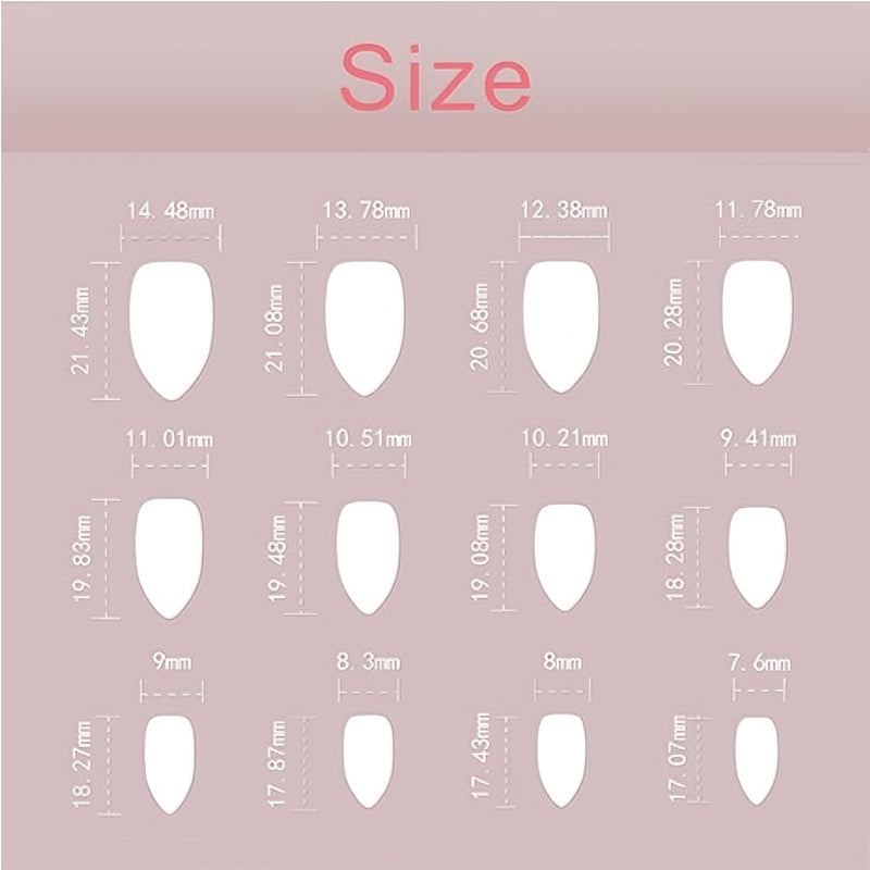 24pcs Long Aurora Powder Pipe Nails