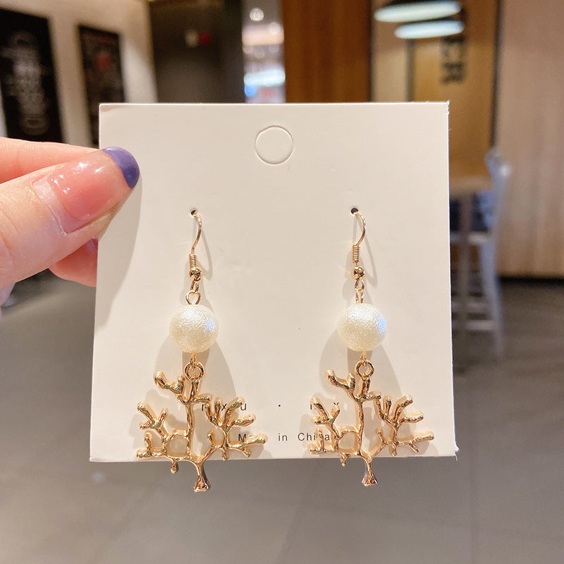 Ins Simple And Small Women's Fashion Sense Temperament Pearl Earrings