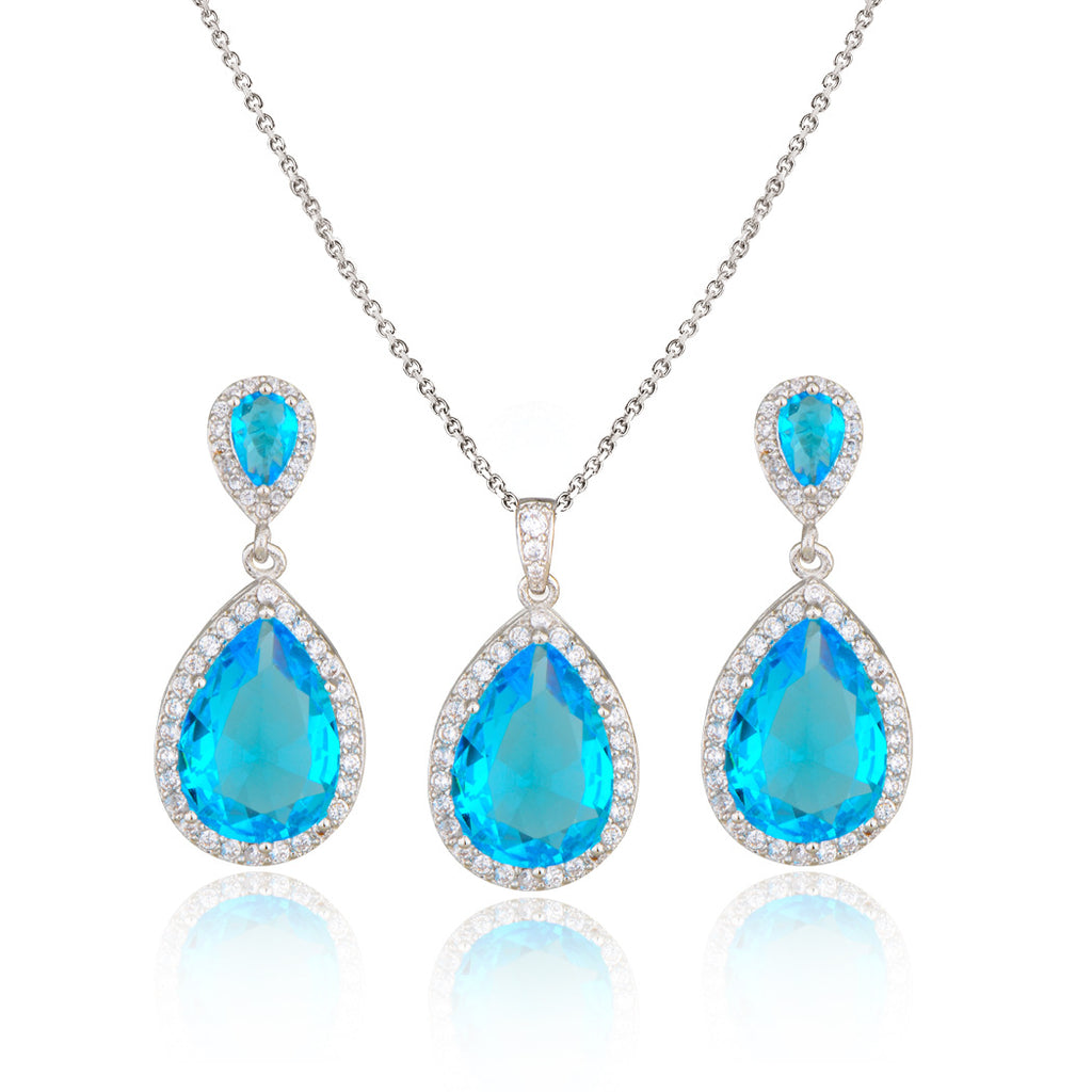 Necklace Eardrops Suit Bride Wedding Jewelry Simple Graceful