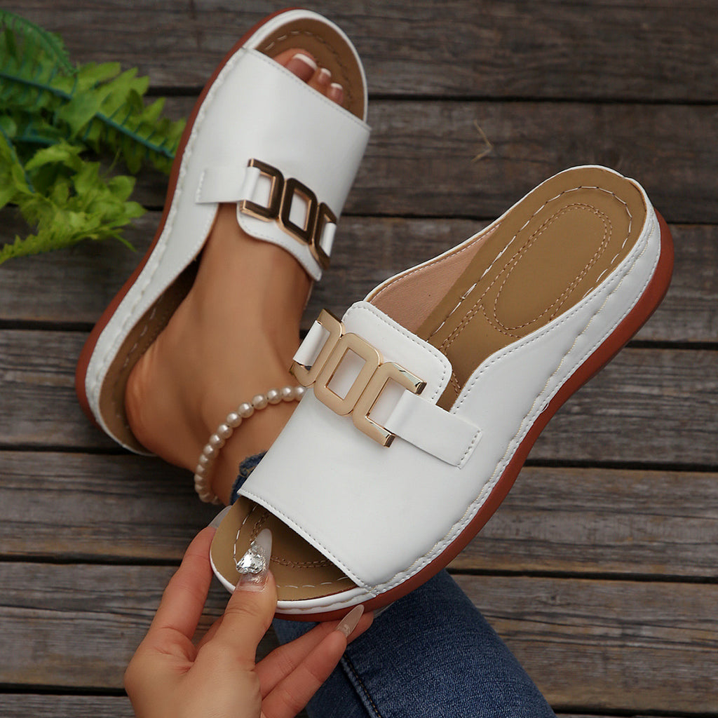 Summer Roman Platform Slippers