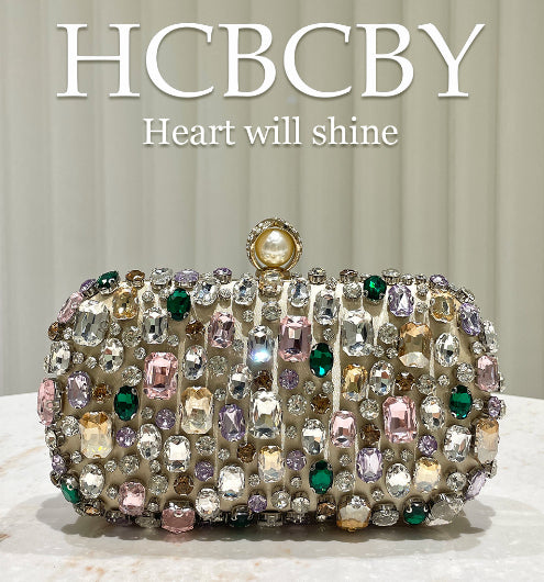 Women's Gold Rhinestone Clutch
