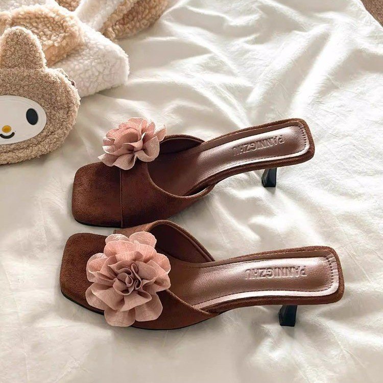 Vintage Floral One-Strap Sandal Slippers For Women, New 2026 Summer Style