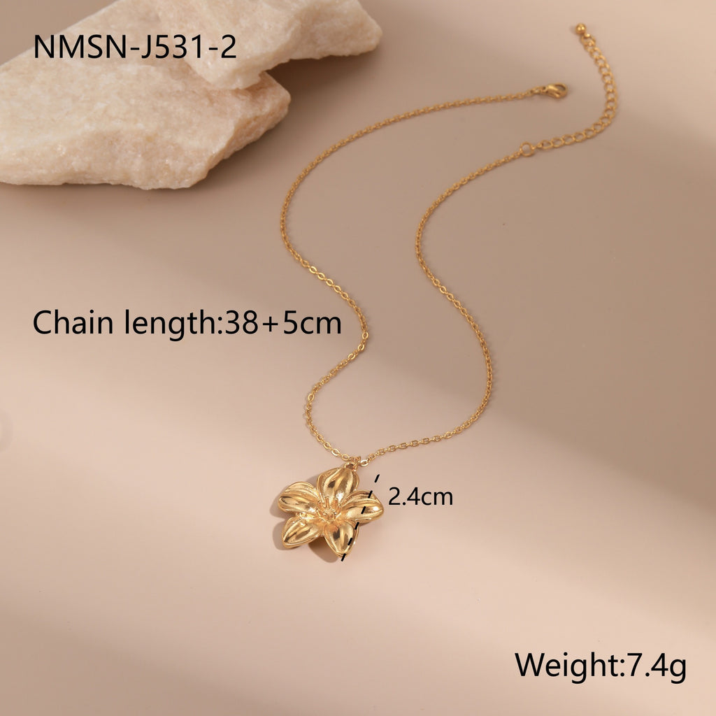 Necklace Titanium Steel Earrings Open Ring