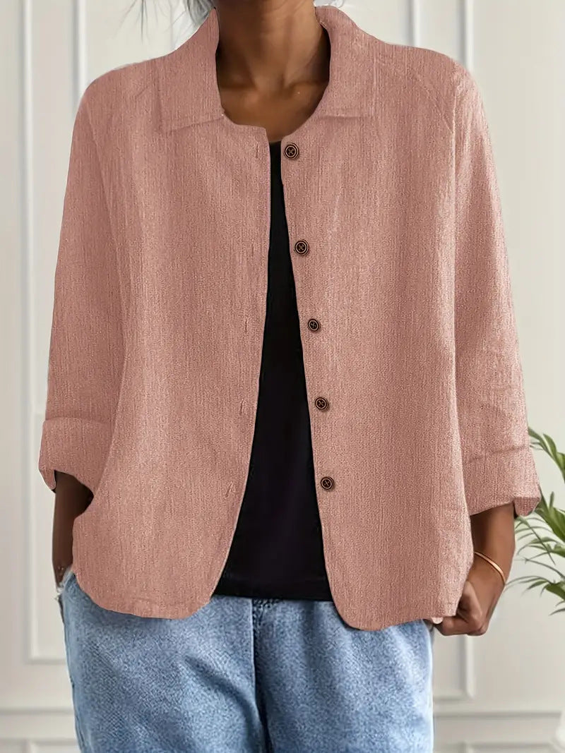 Cotton & Linen Casual Button-Down