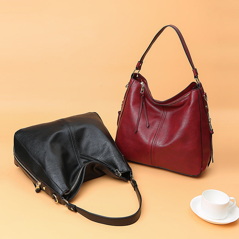 Hobo Zipper Bucket Bag