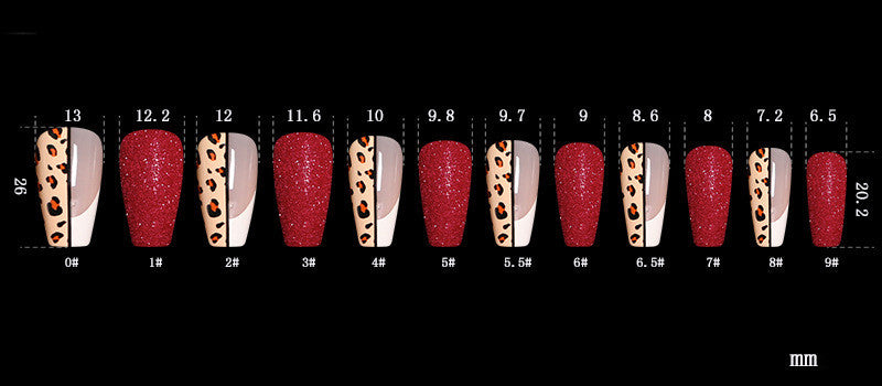 Red Leopard Ballet Nails