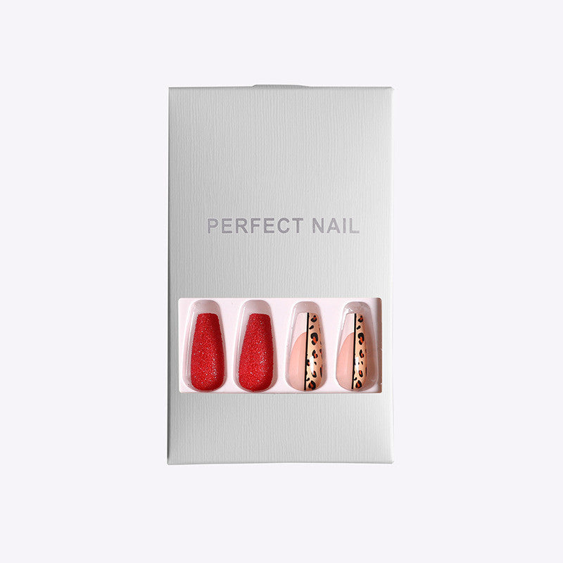 Red Leopard Ballet Nails
