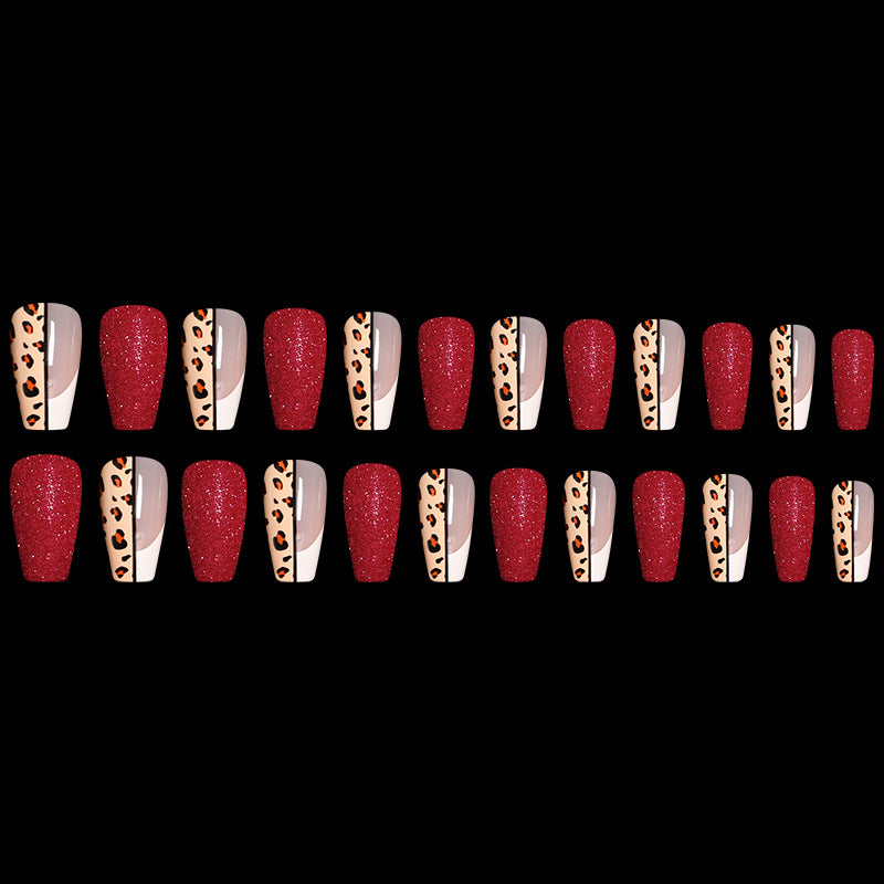 Red Leopard Ballet Nails