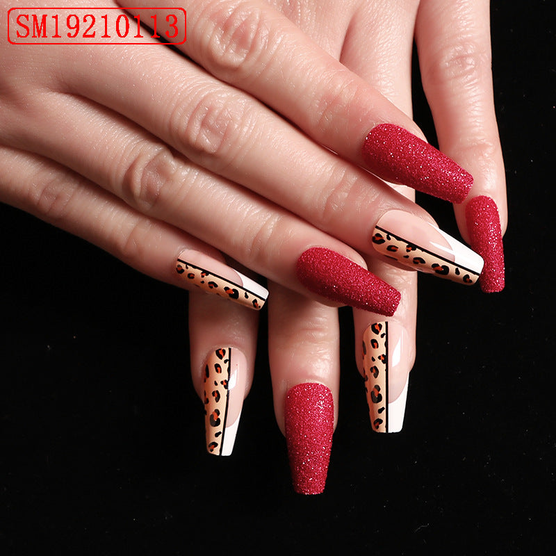 Red Leopard Ballet Nails