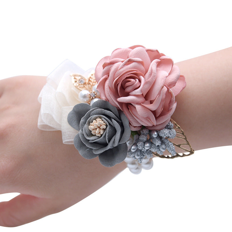 Bridal Floral Accessory Set | Wrist Corsage & Hairpin