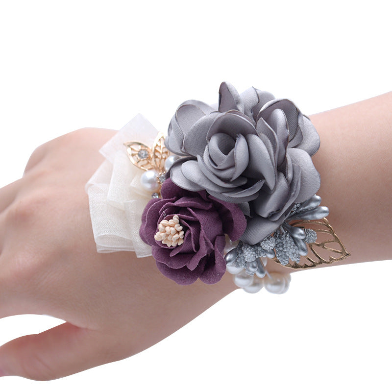 Bridal Floral Accessory Set | Wrist Corsage & Hairpin