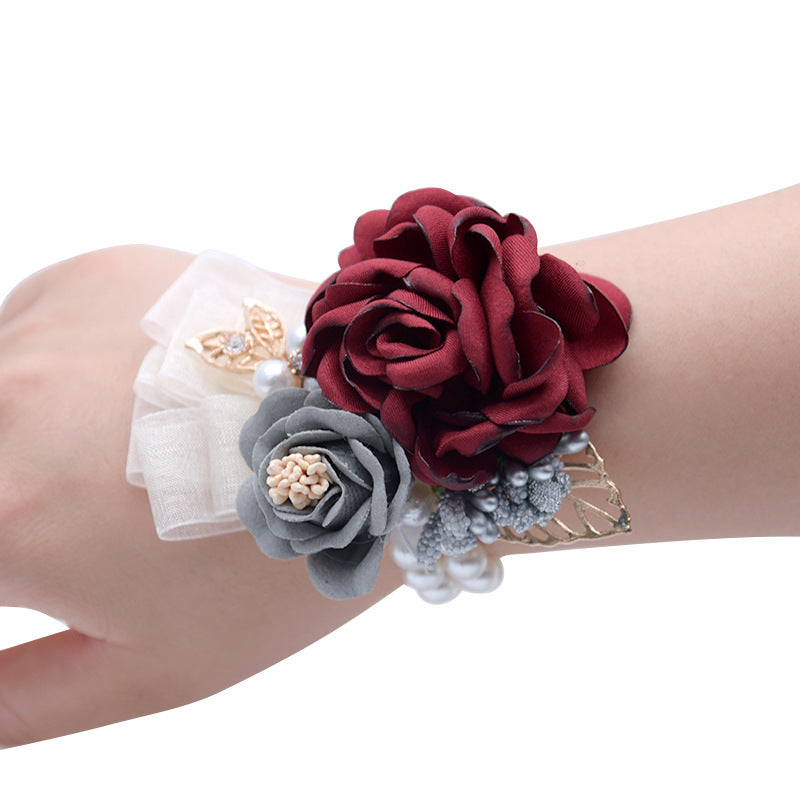 Bridal Floral Accessory Set | Wrist Corsage & Hairpin