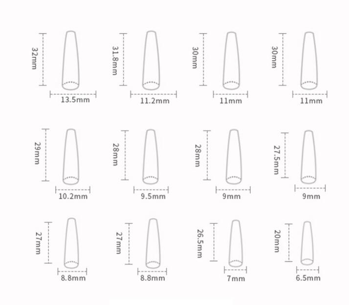 Long French Diamond Nails