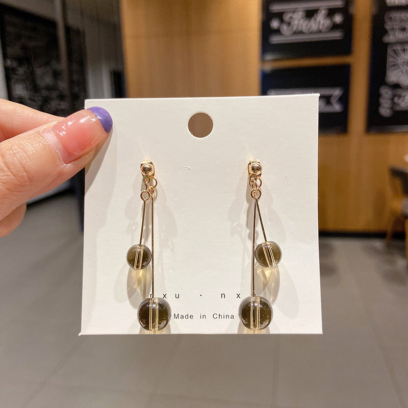 Ins Simple And Small Women's Fashion Sense Temperament Pearl Earrings
