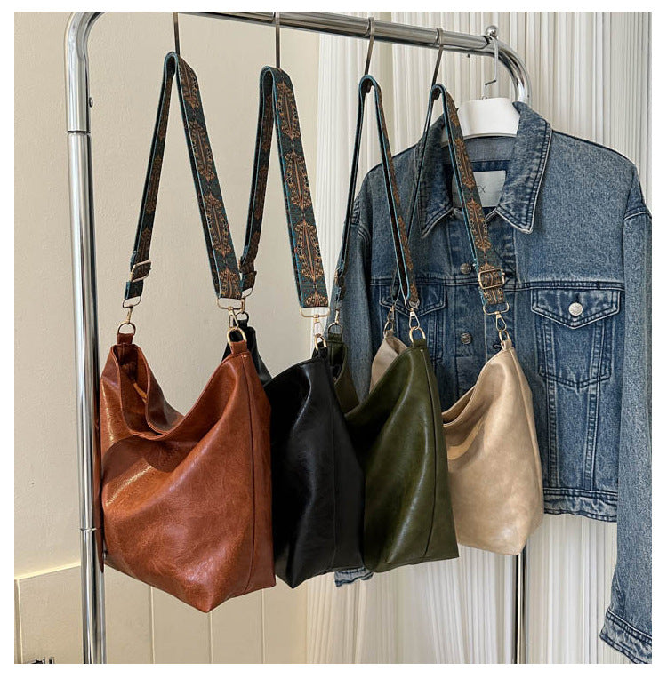 Ethnic Style Large Bucket Bag