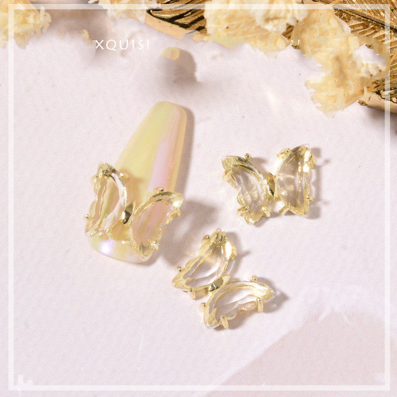 Crystal Butterfly Nail Charm