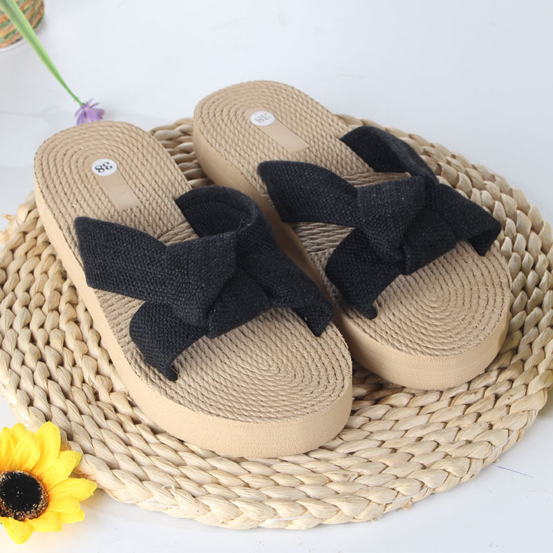 Women's Breathable Bow Round-Toe Sandals