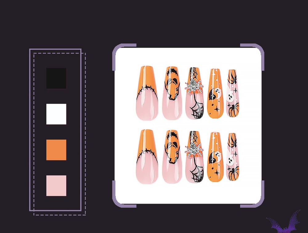 24pcs Purple Devil Nails