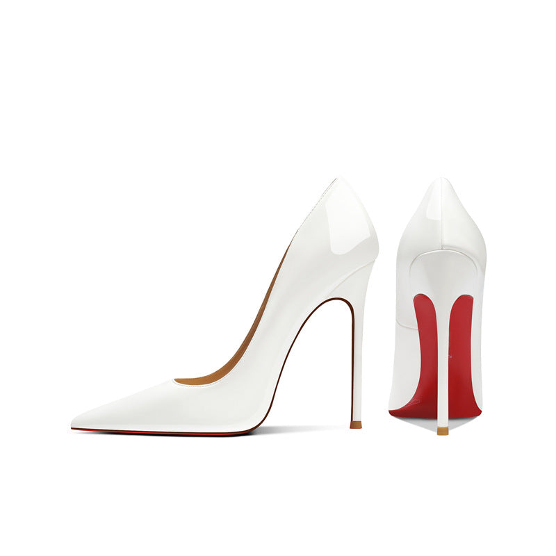 Summer 8cm Wine-Red High Heels For Women