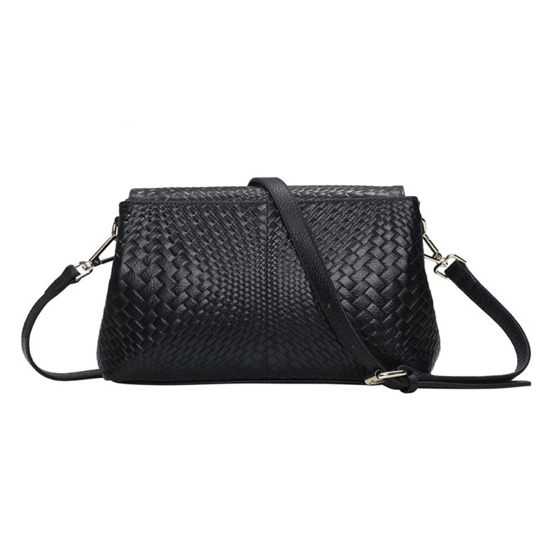 Woven Leather Shoulder Messenger.