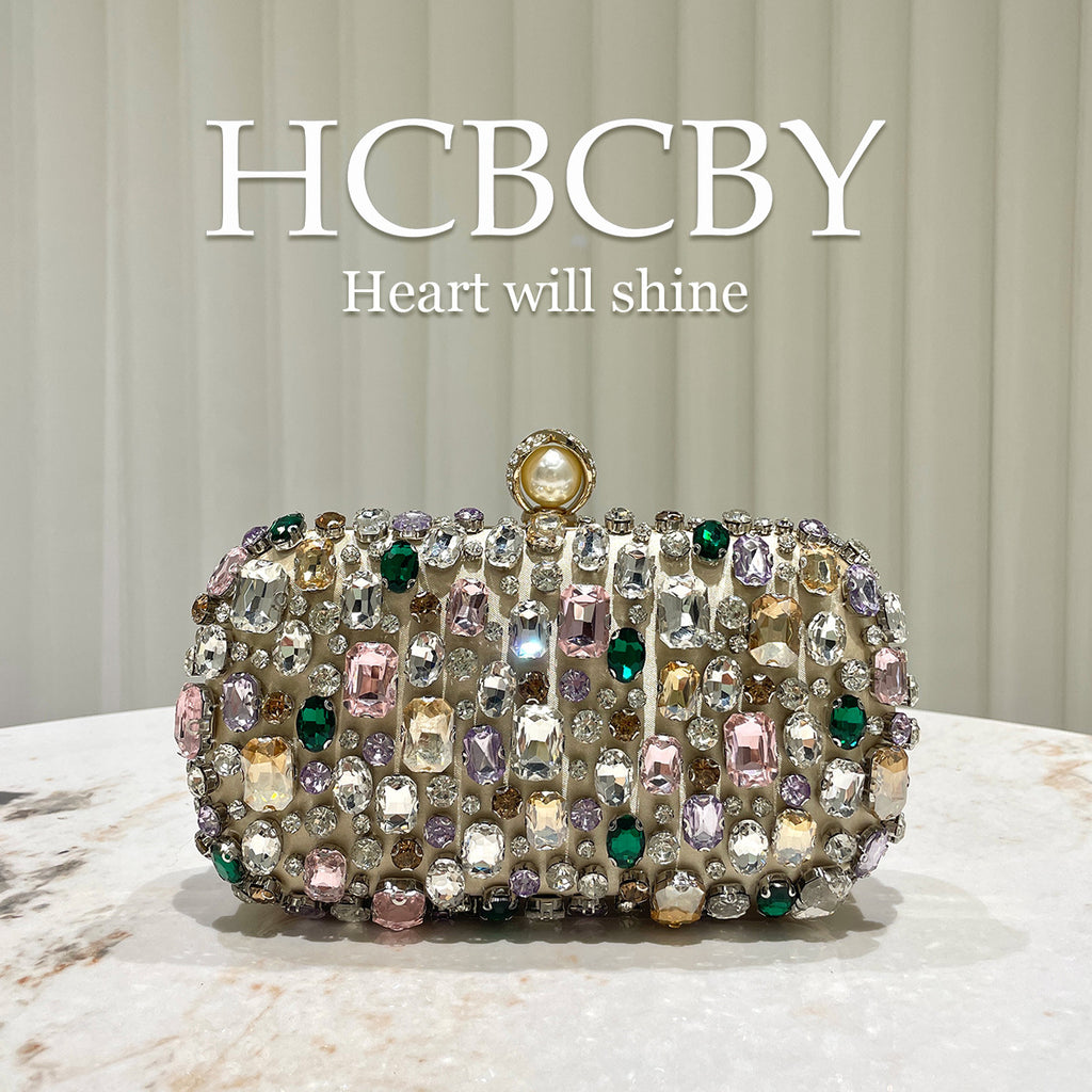 Women's Gold Rhinestone Clutch