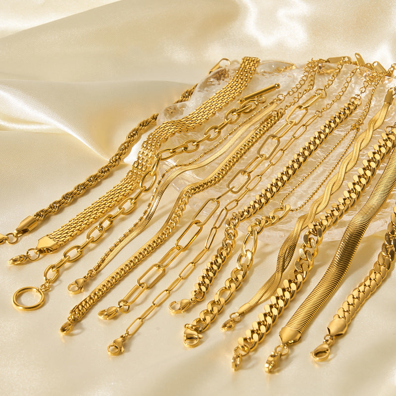 Stainless Steel Ornament Bracelet Female