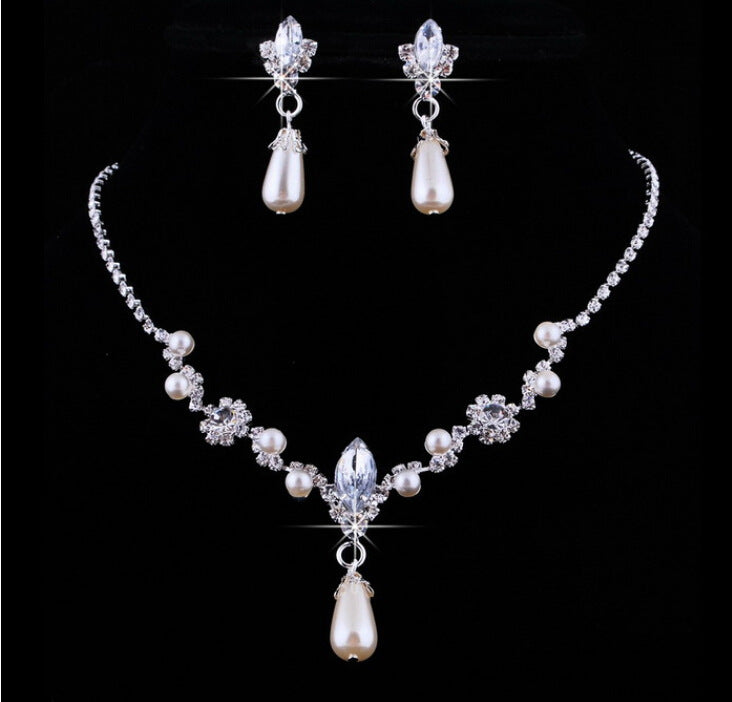 Dropspearl Necklace, Earrings Bridal Necklace