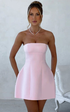 Summer Solid Color Tube Dress