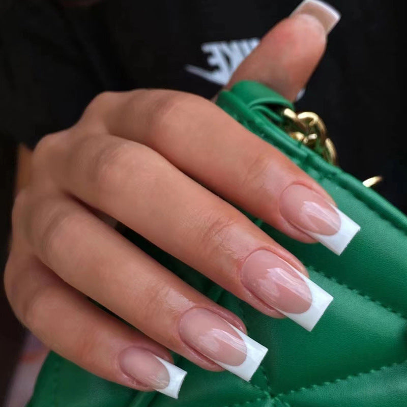 Chinese Style French Nail Tip Finished Product