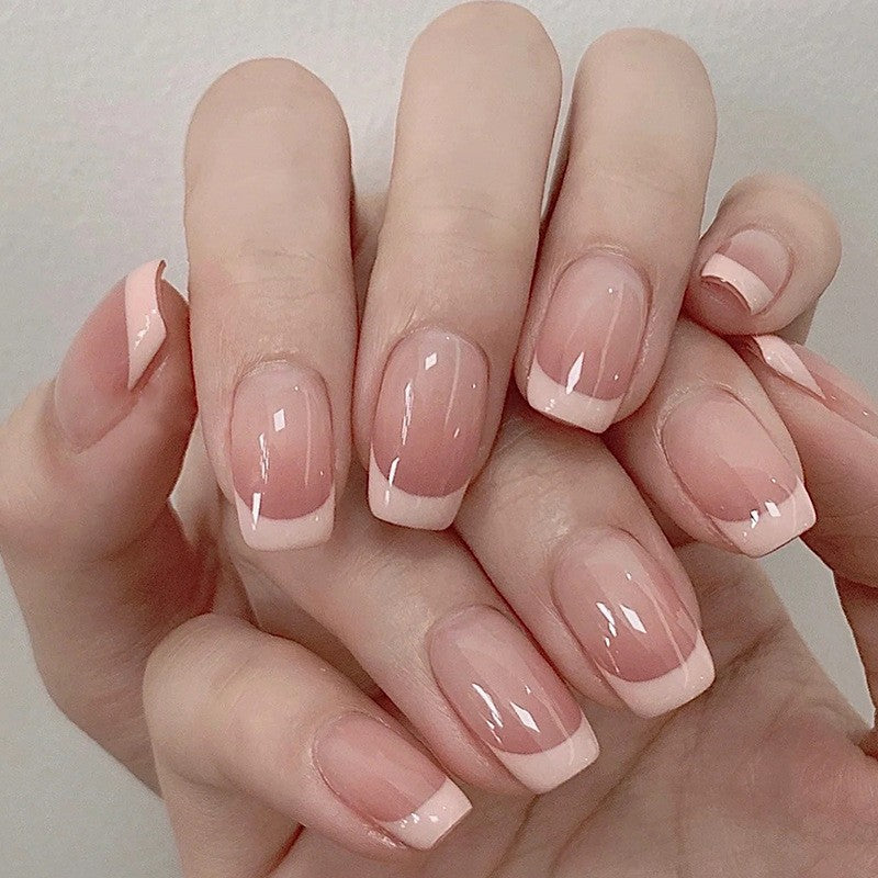Oblique French Fake Nails