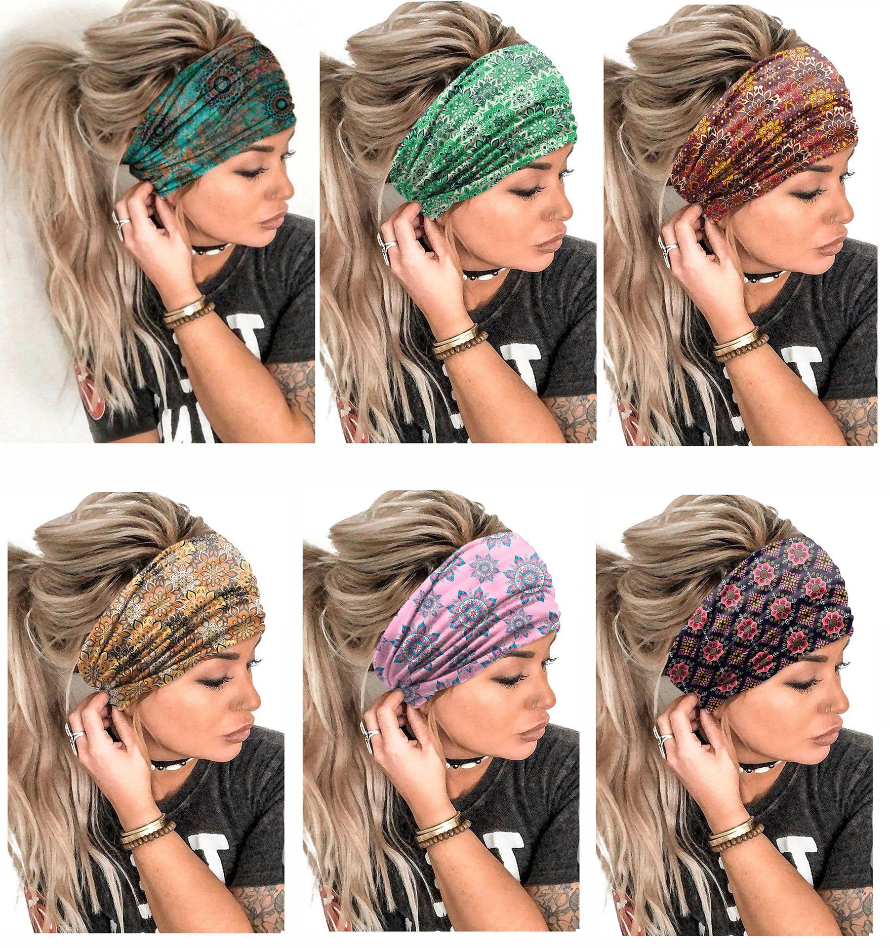 Datura Flower Elastic Hair Band
