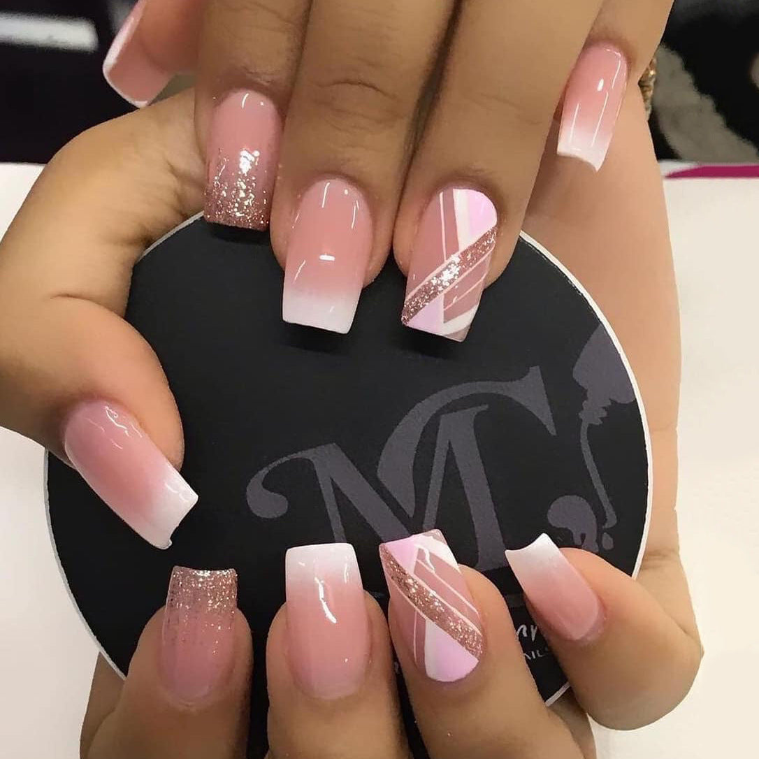 Gradient French Nails