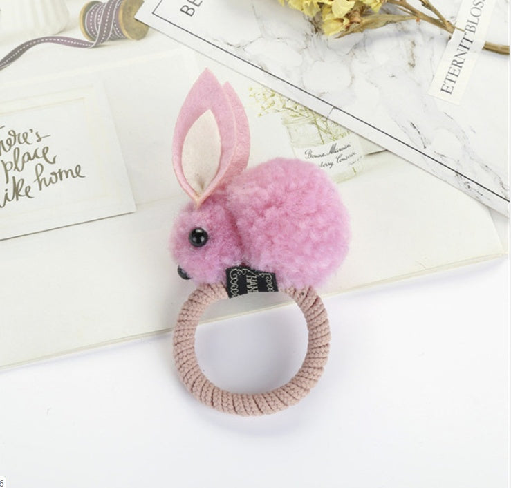 Cute three-dimensional bunny rubber band