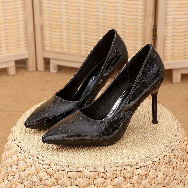 Spring New Arrival Black Plus-Size Stiletto Heels