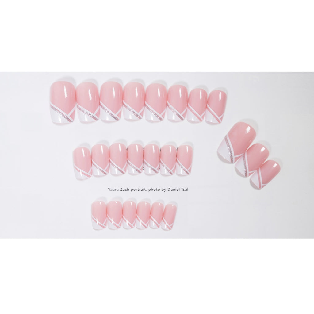 Oblique French Fake Nails