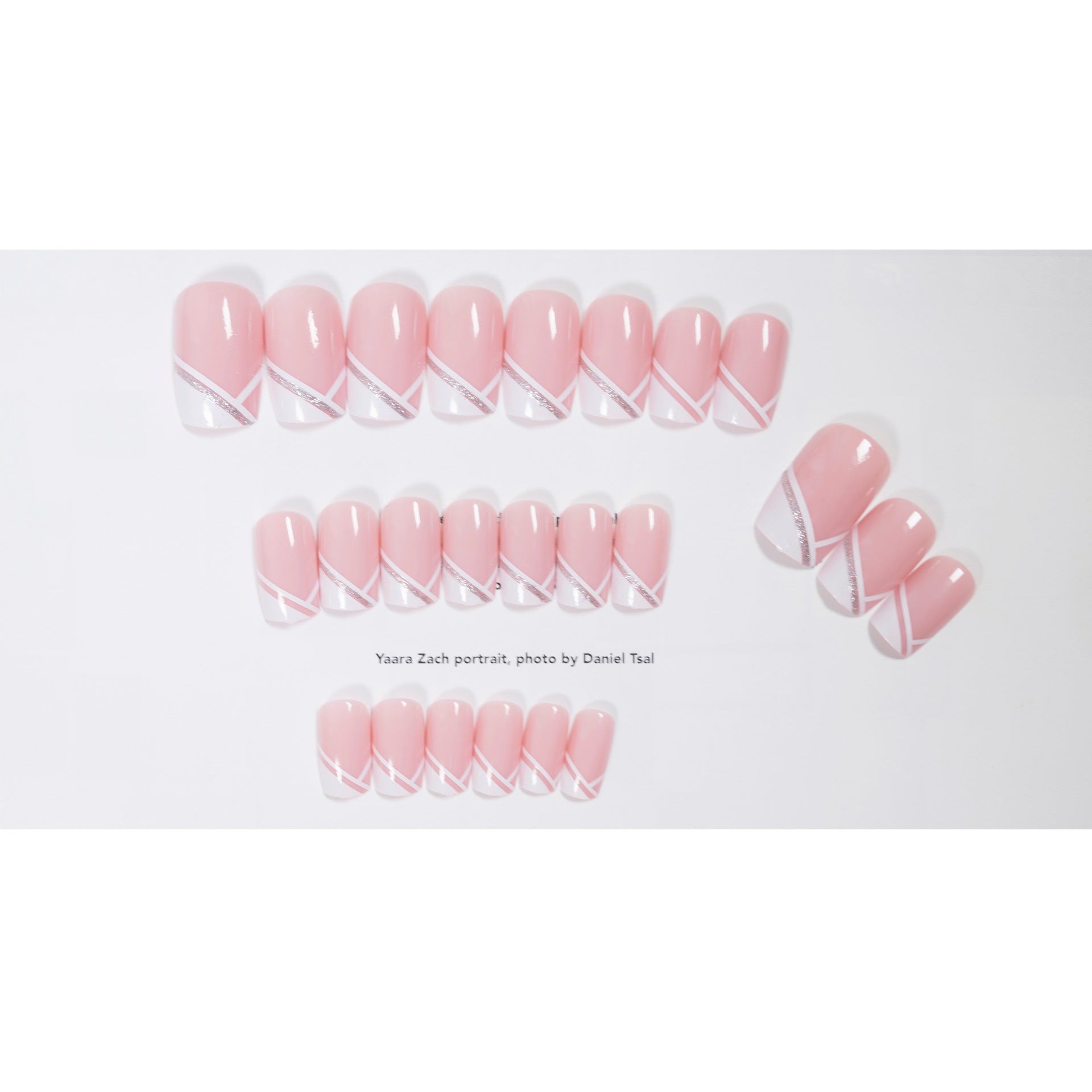 Oblique French Fake Nails