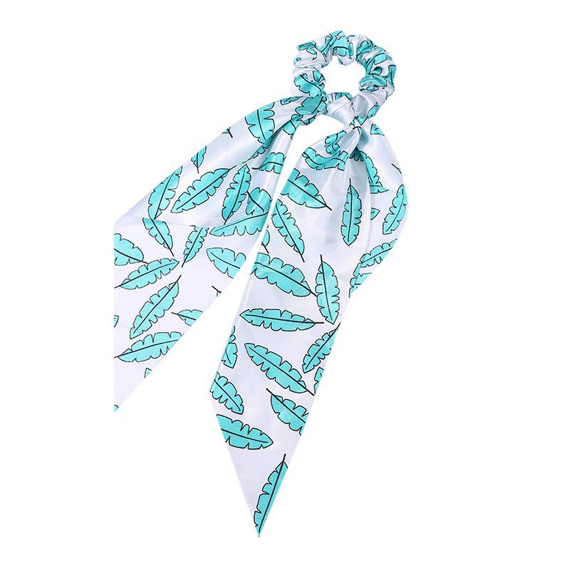 Elegant Floral Hair Scarf | Long Streamer Ponytail Tie
