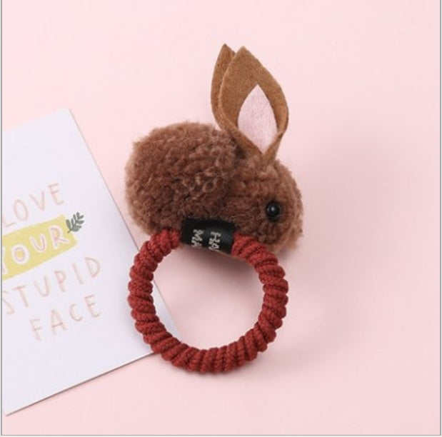 Cute three-dimensional bunny rubber band