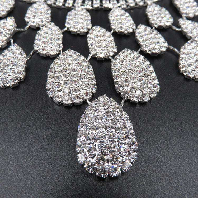 Gorgeous Diamond Necklace Set Wedding Bride Evening Costume