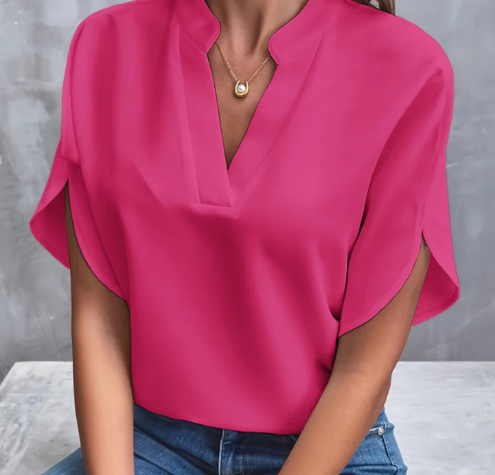 V-Neck Chiffon Summer Shirt