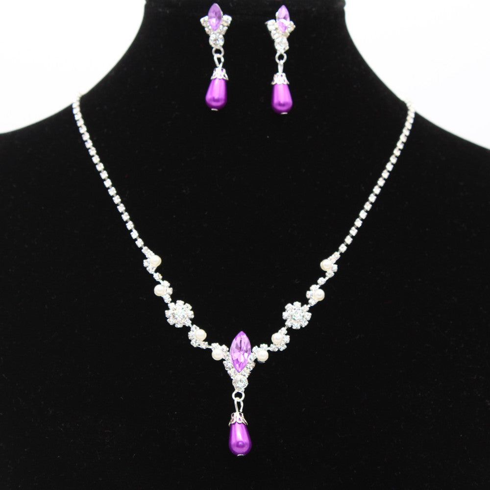 Dropspearl Necklace, Earrings Bridal Necklace