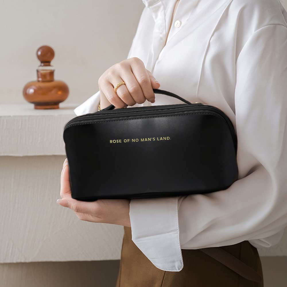 Women’s large-capacity multifunctional travel cosmetic bag, makeup organizer.