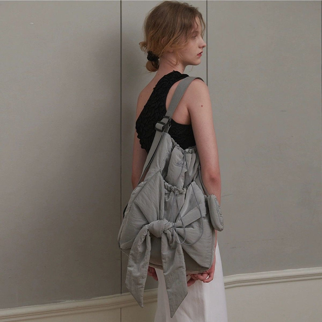 Lace-up Casual Backpackshoulder Bag Dual-use
