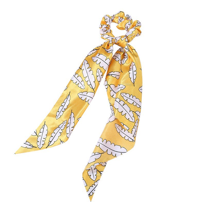 Elegant Floral Hair Scarf | Long Streamer Ponytail Tie