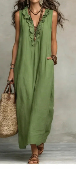 Elegant A-Line Dress with Pockets