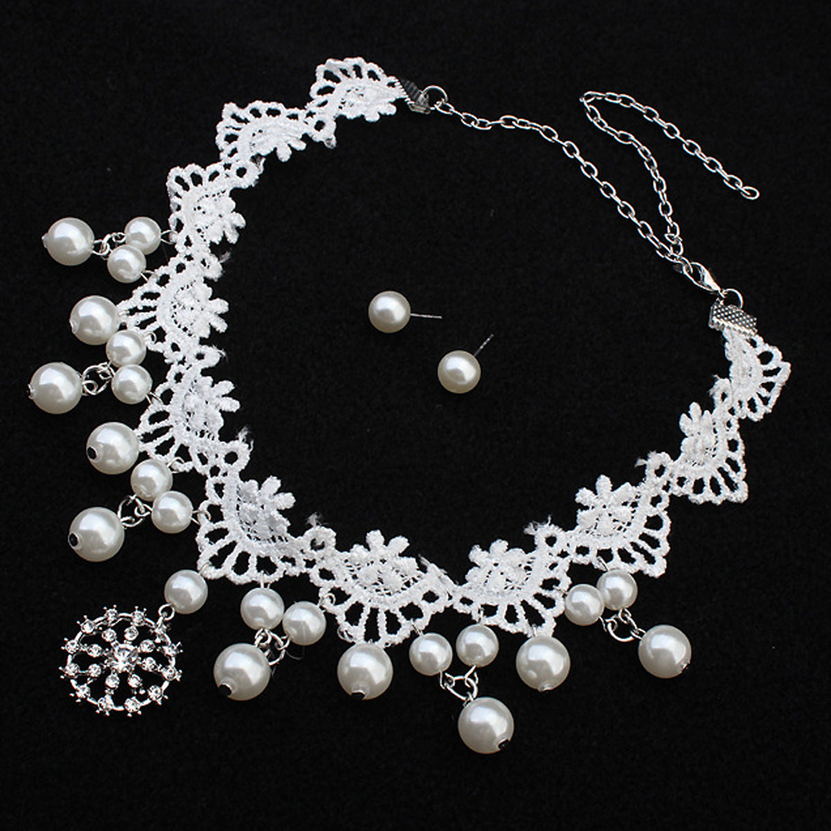 elegant jewelry bride wedding accessories necklace pearl necklace set of high