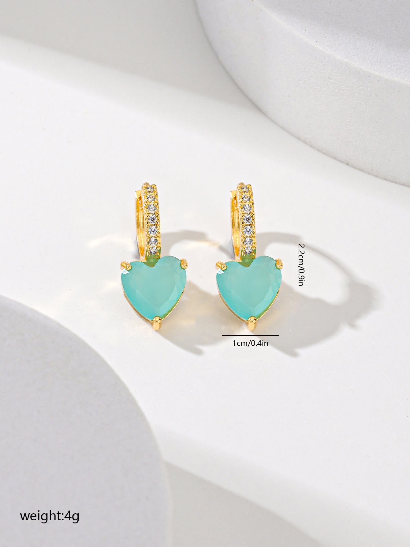 Fashion Multi-color Copper Earrings Studded With Zircon