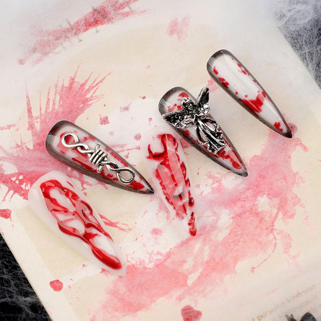 24pcs Terrifying Angel Nails